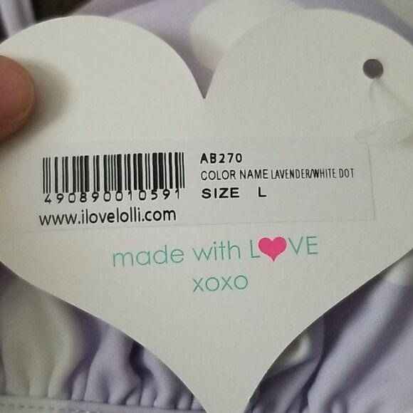 SUGAR Coast by Lolli Swim polka dot bikini top - Picture 2 of 9